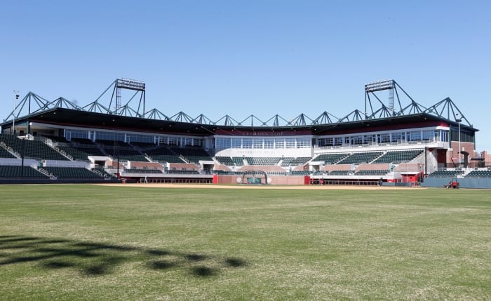 Alabama's Sewell-Thomas Stadium is the setting for this week's three-game series between the Crimson Tide and Mississippi State. (Photo courtesy of Alabama athletics)